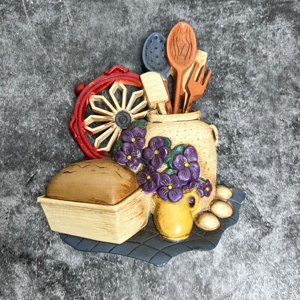 Vintage Homco Plastic Kitche Wall Plaque | Cottage 70s